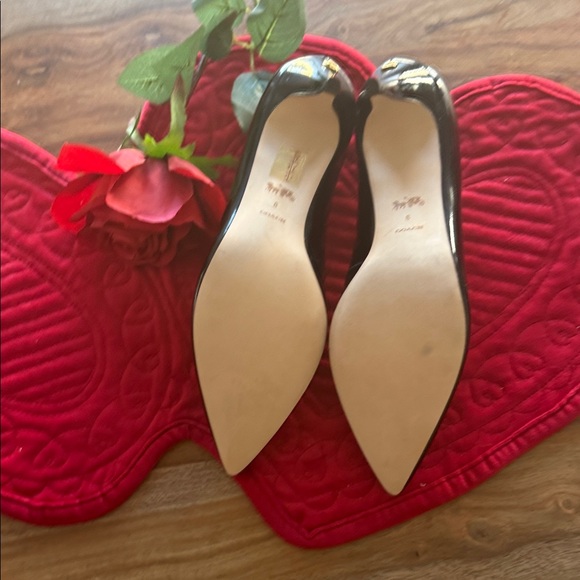 Coach Glossy Black Women's Heels - Picture 3 of 4